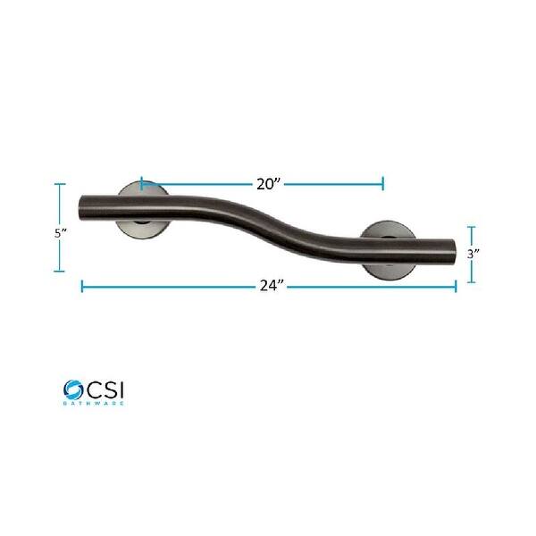 CSI Bathware 24" Right Hand Wave Design Grab Bar Bed Bath & Beyond 31453212